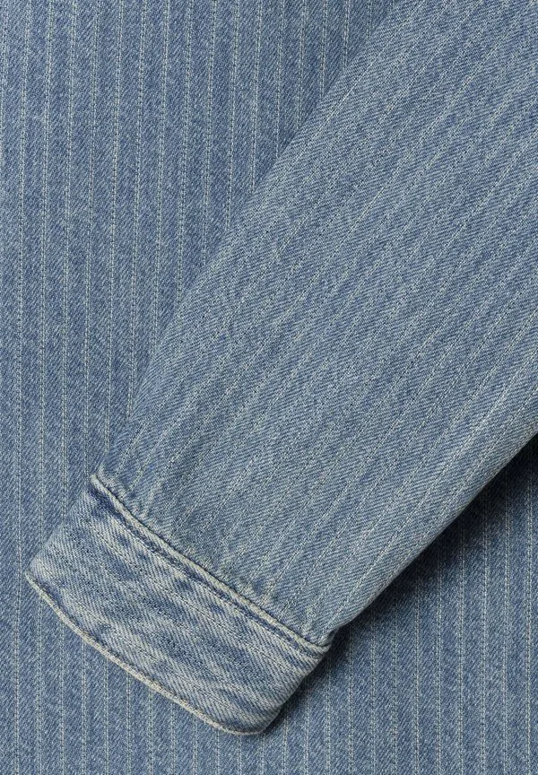 Джинсовая куртка в полоску melbert Pepe Jeans, Oz Stripe Denim — фото 4