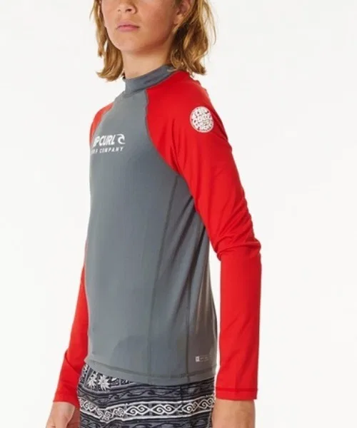 Рашгард Ripcurl K SHOCK UPF L/S-BOY UPF50+ красный