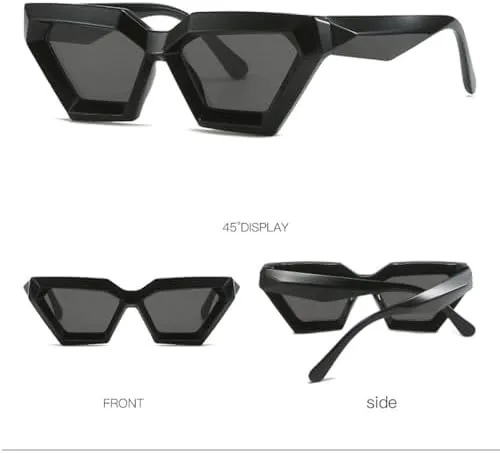 

Солнцезащитные очки 2027 Square для женщин, винтажный стиль, большие солнцезащитные очки для мужчин и женщин с защитой от УФ-излучения UV400 MTZJH, Black