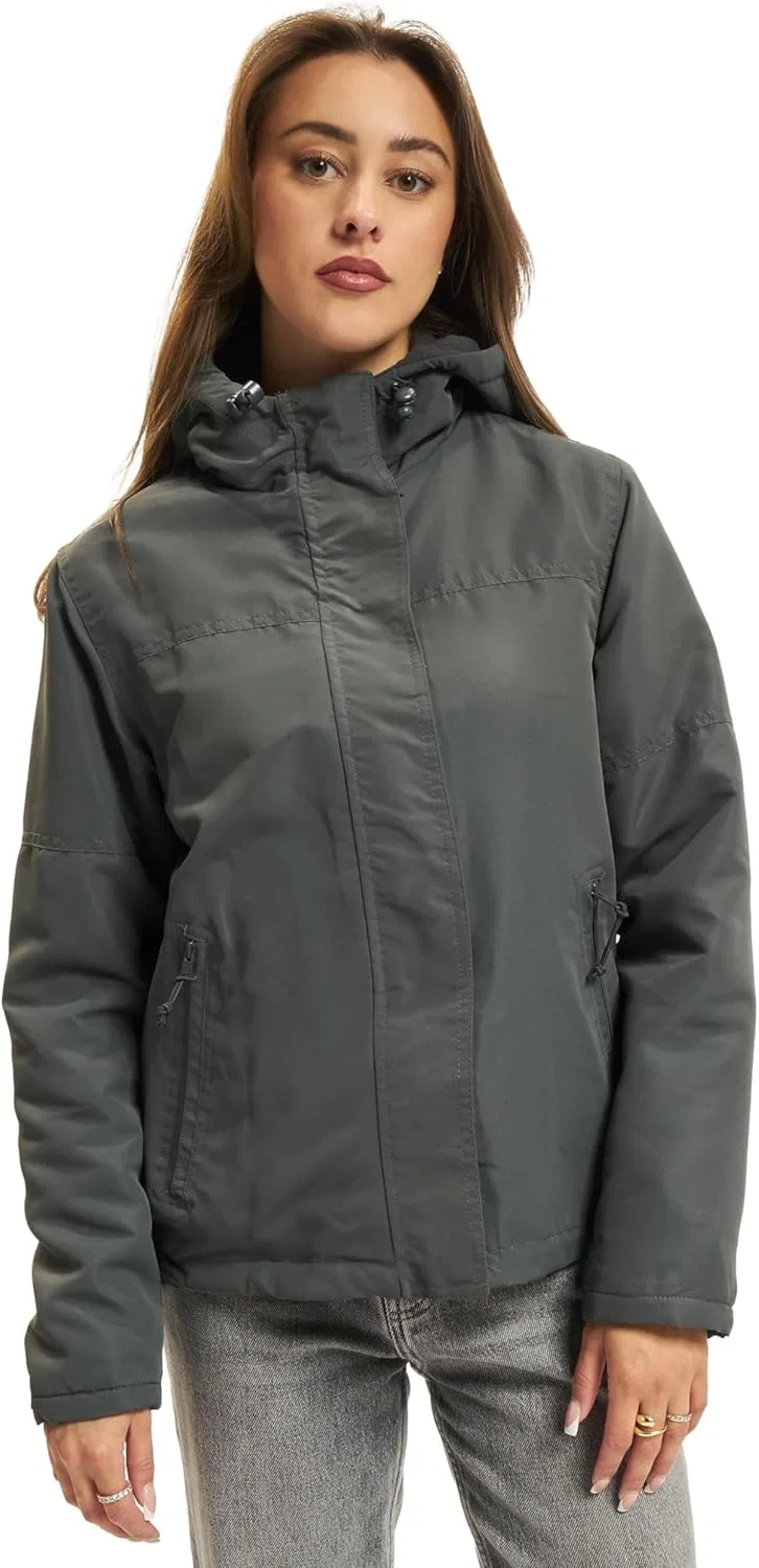 Ветровка женская Brandit Woodland Camo, Anthracite