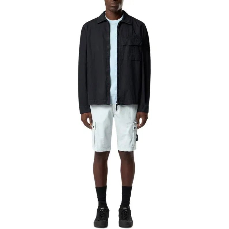 Шорты карго с логотипом Stone Island Sky Blue — фото 3