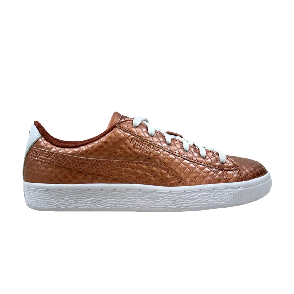 Кроссовки Basket Metallic Emboss Jr Puma, медь