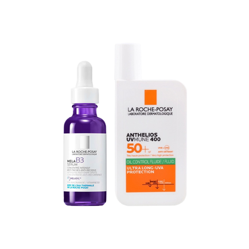 

La Roche-Posay Lifuquan B3 Purple Second Сыворотка солнцезащитная для контроля жирности набор для ухода за кожей осветляющий освежающий 30мл+50мл