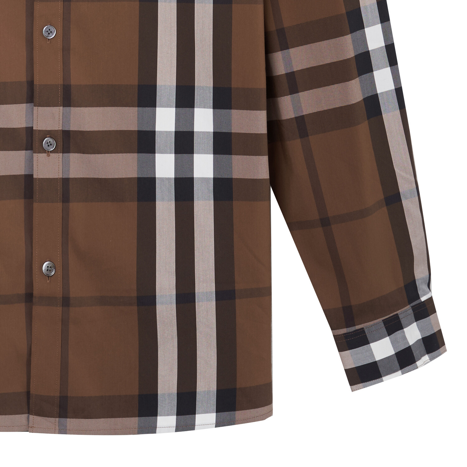 Рубашка мужская Burberry, темно-коричневый, коричневый — фото 4