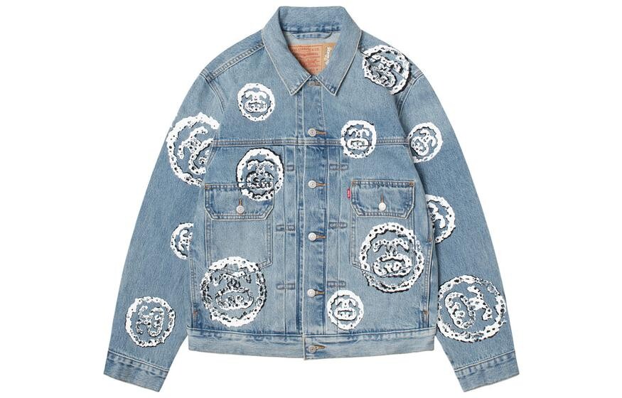 

Джинсовая куртка унисекс Stussy, цвет Light Blue