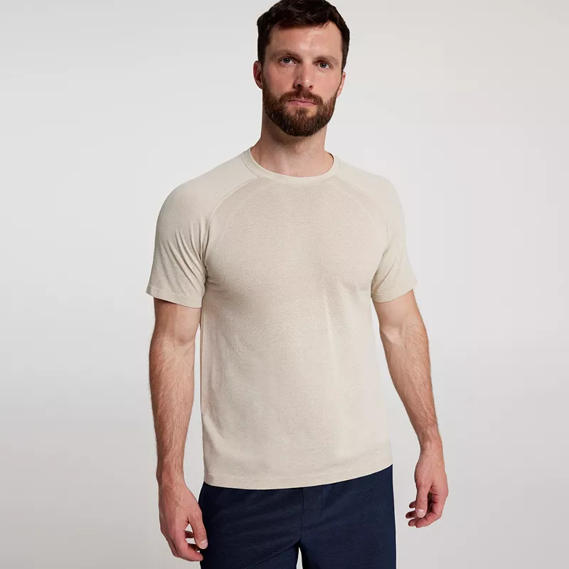 

Мужская бесшовная футболка с короткими рукавами VRST Circuit, цвет Khaki Sand/Pure White