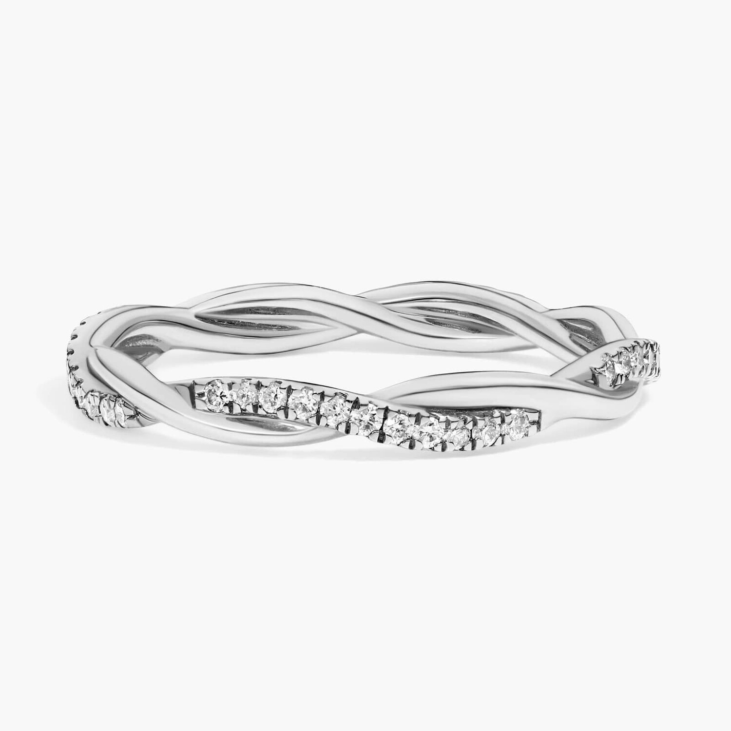 

Кольцо Petite Twist Diamond Eternity из платины (1/5 карата) Blue Nile