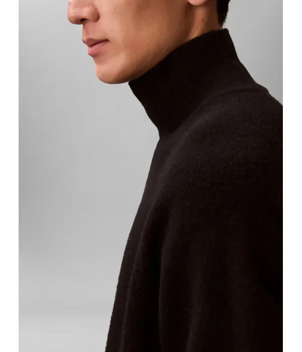 Шерстяная полуводолазка relaxed fit Calvin Klein, черный — фото 4