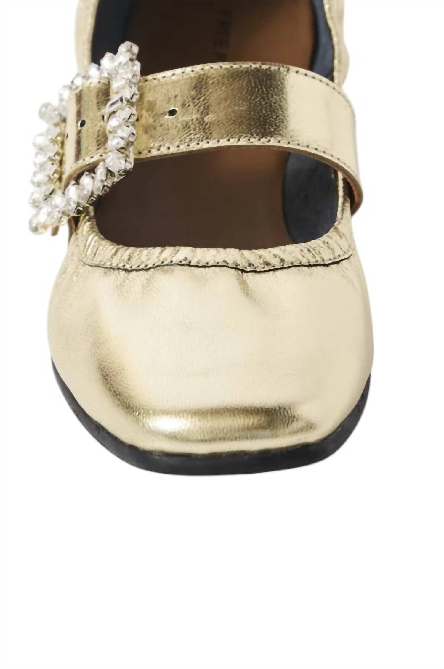 Женские балетки Ursa Gemini цвета шампанского с металлическим оттенком Free People, цвет champagne metallic — фото 4