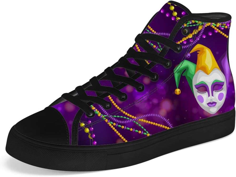 

Высокие кеды на канве Carnival для мужчин и женщин, фиолетовые высокие кроссовки на шнуровке, повседневная обувь, подарки для папы и мамы Chebing