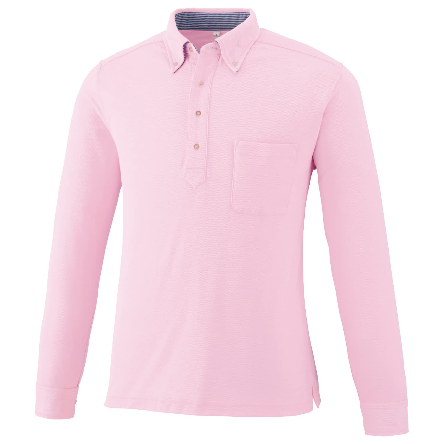 

Поло Oguraya POLOIZM 9030-13-4L DRY с длинными рукавами и пуговицами, розовое, размер 4L Kokuraya