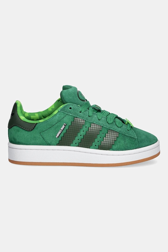 Детские замшевые кроссовки Campus 00s Adidas Originals, зеленый — фото 2