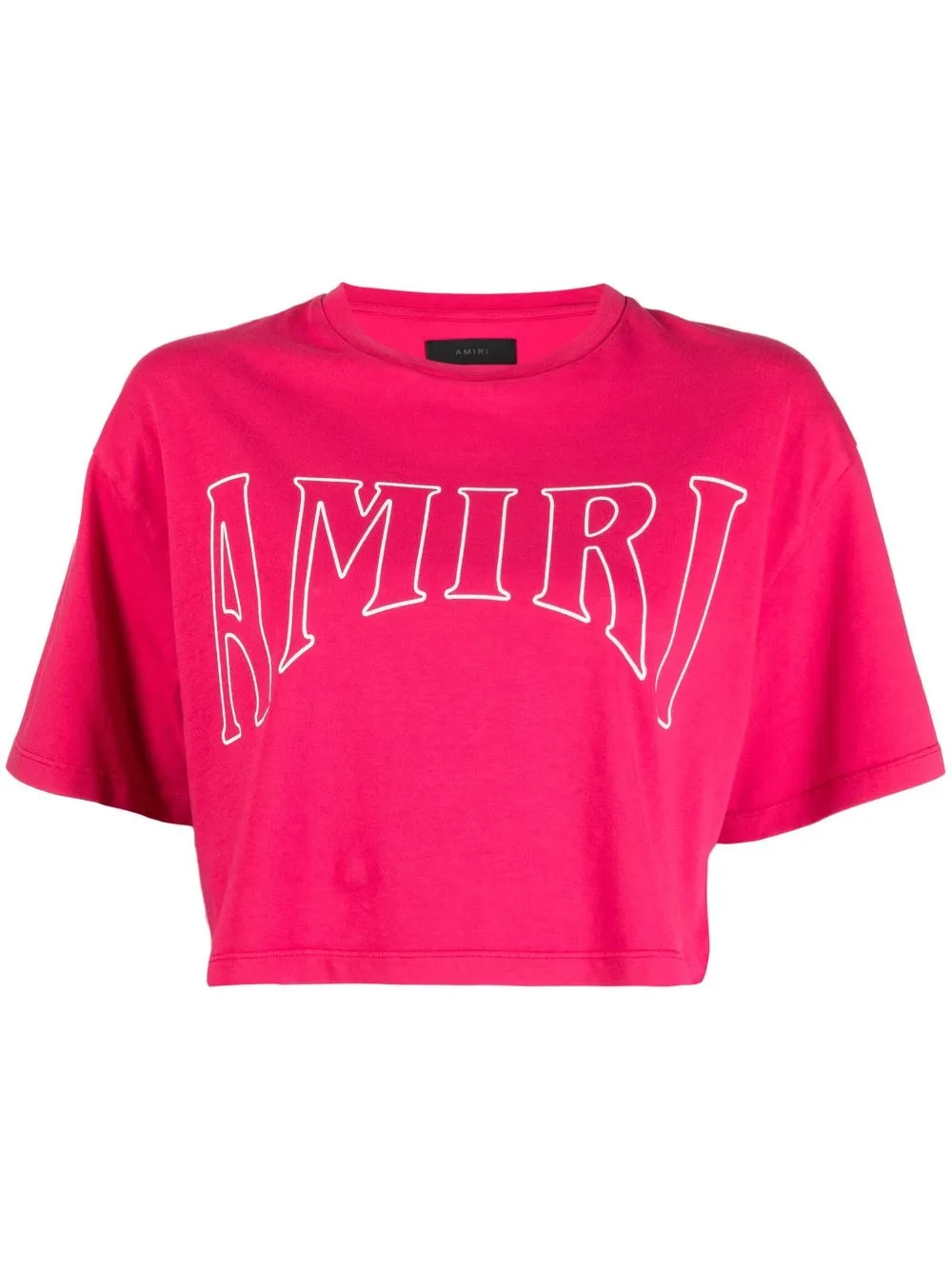 

Укороченная футболка с логотипом AMIRI, розовый