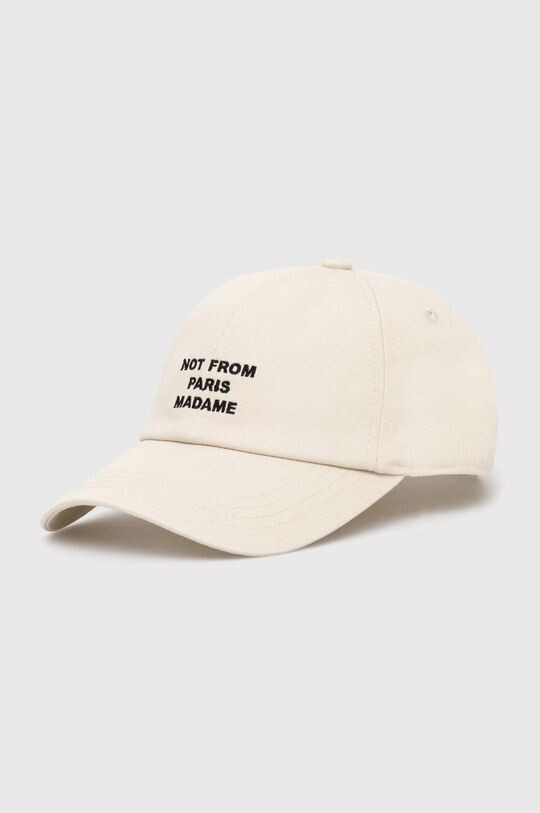 

Хлопковая бейсболка La Casquette Slogan Drôle de Monsieur, бежевый