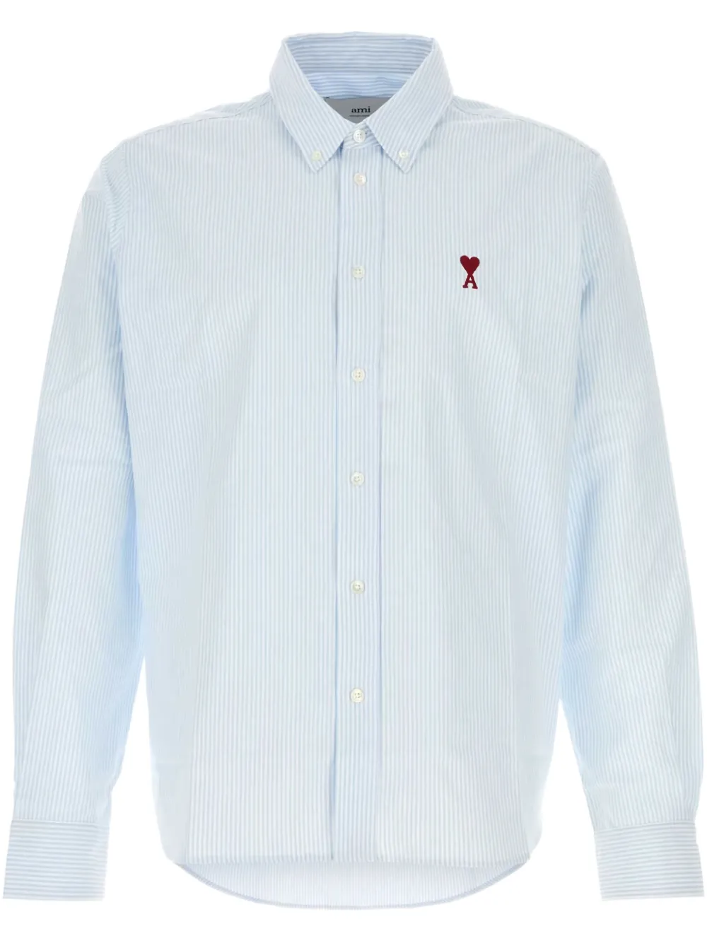 

Полосатая рубашка с монограммой Ami De Coeur AMI Paris, синий