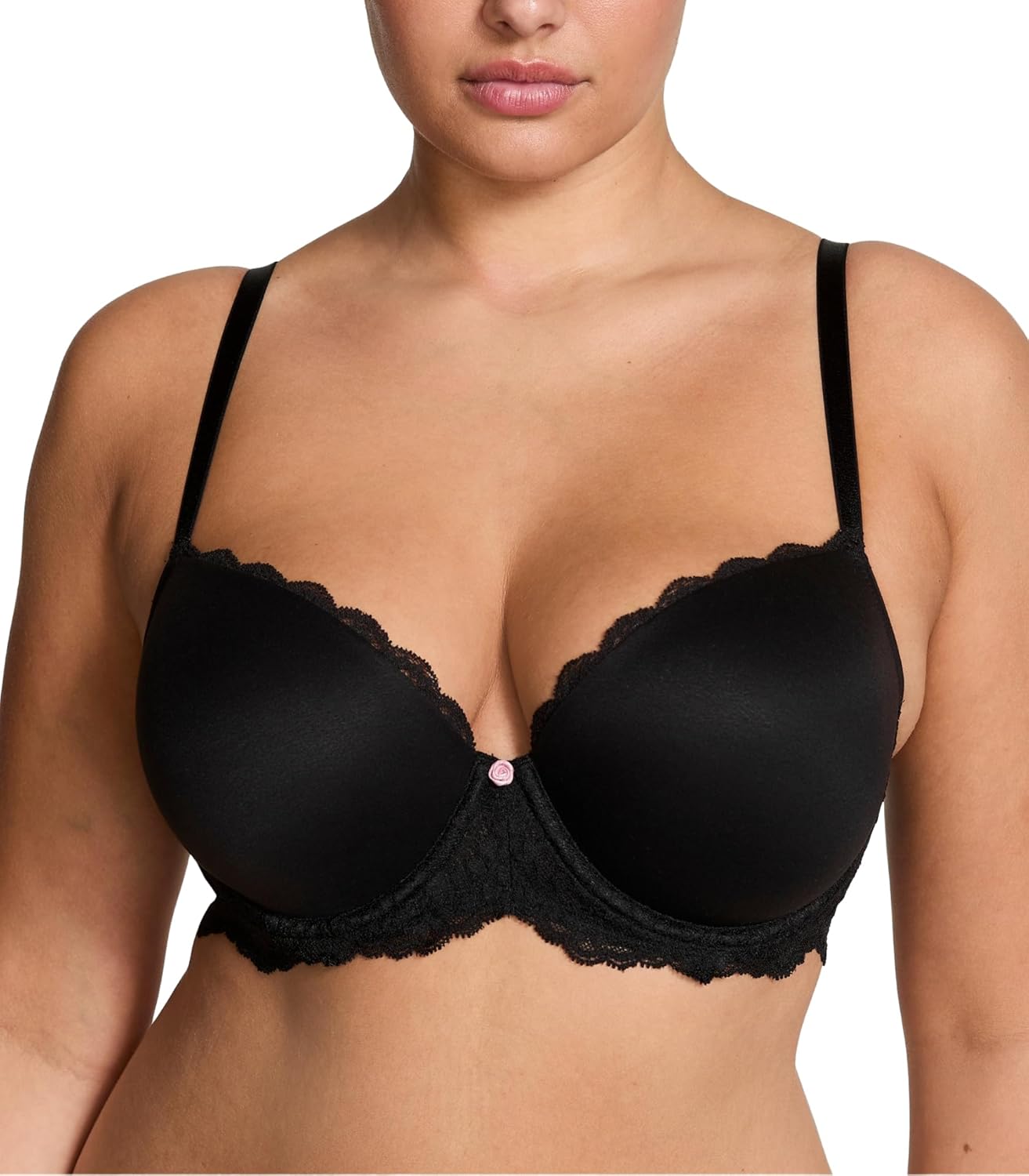 

Бюстгальтер Victoria's Dream Angels с легкой чашкой, размеры 32A-38DDD Victoria's Secret, Black Smooth (New Look)