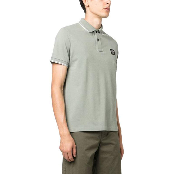 Футболка polo shirt 'light green' Stone Island, зеленый — фото 3