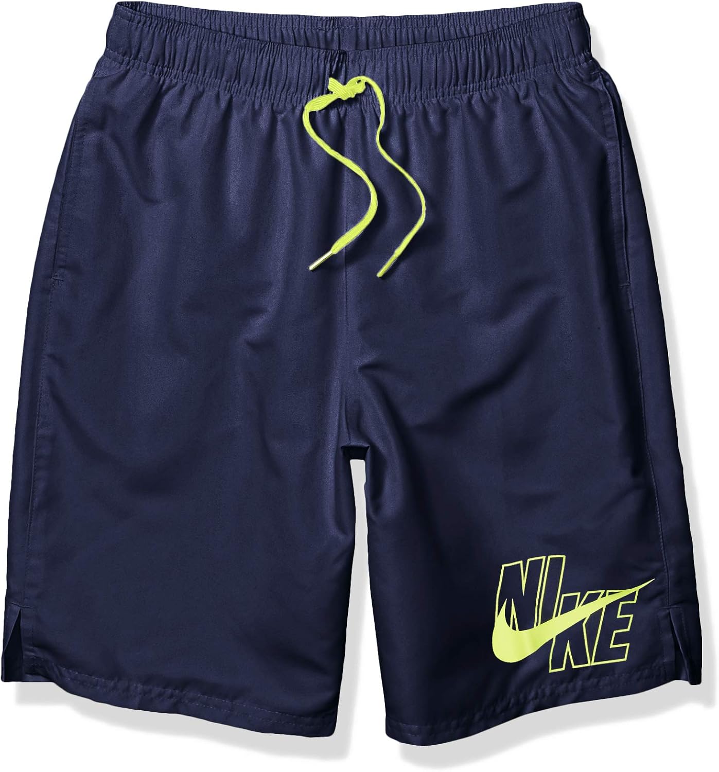 

Плавки-шорты Nike Mens Logo Solid Lap Volley 9 дюймов, Midnight Navy Volt