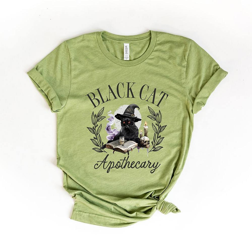 

Футболка с короткими рукавами и рисунком Black Cat Apothecary Simply Sage Market, цвет Light Green