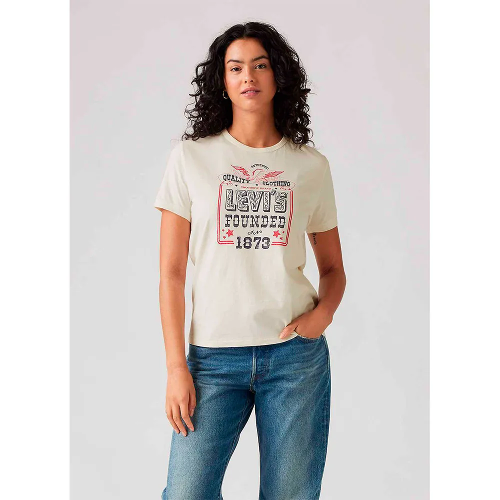 

Футболка с коротким рукавом Levi's Graphic Iconic, бежевый