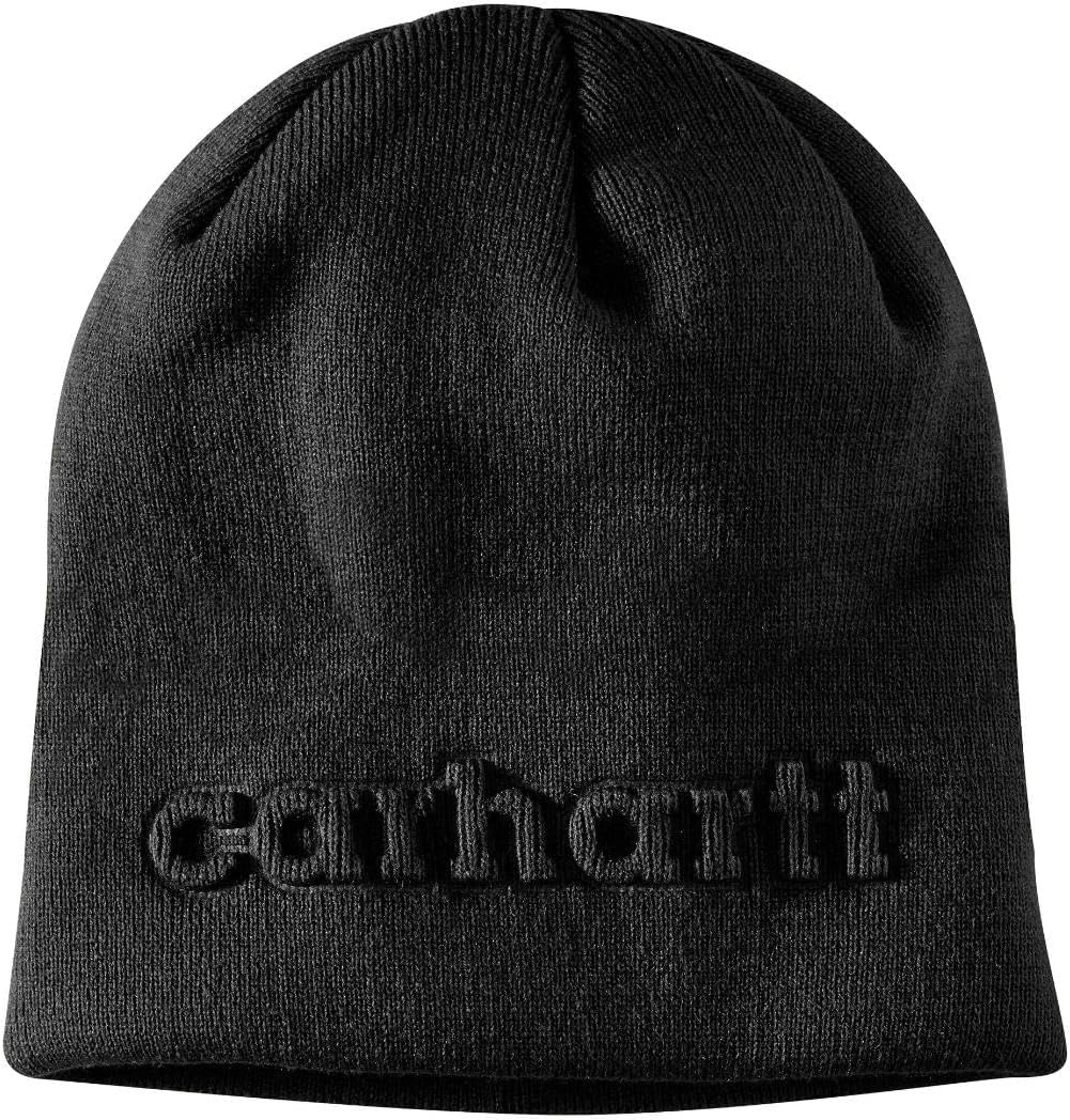 

Carhartt мужская вязаная шапка с тиснением, Black