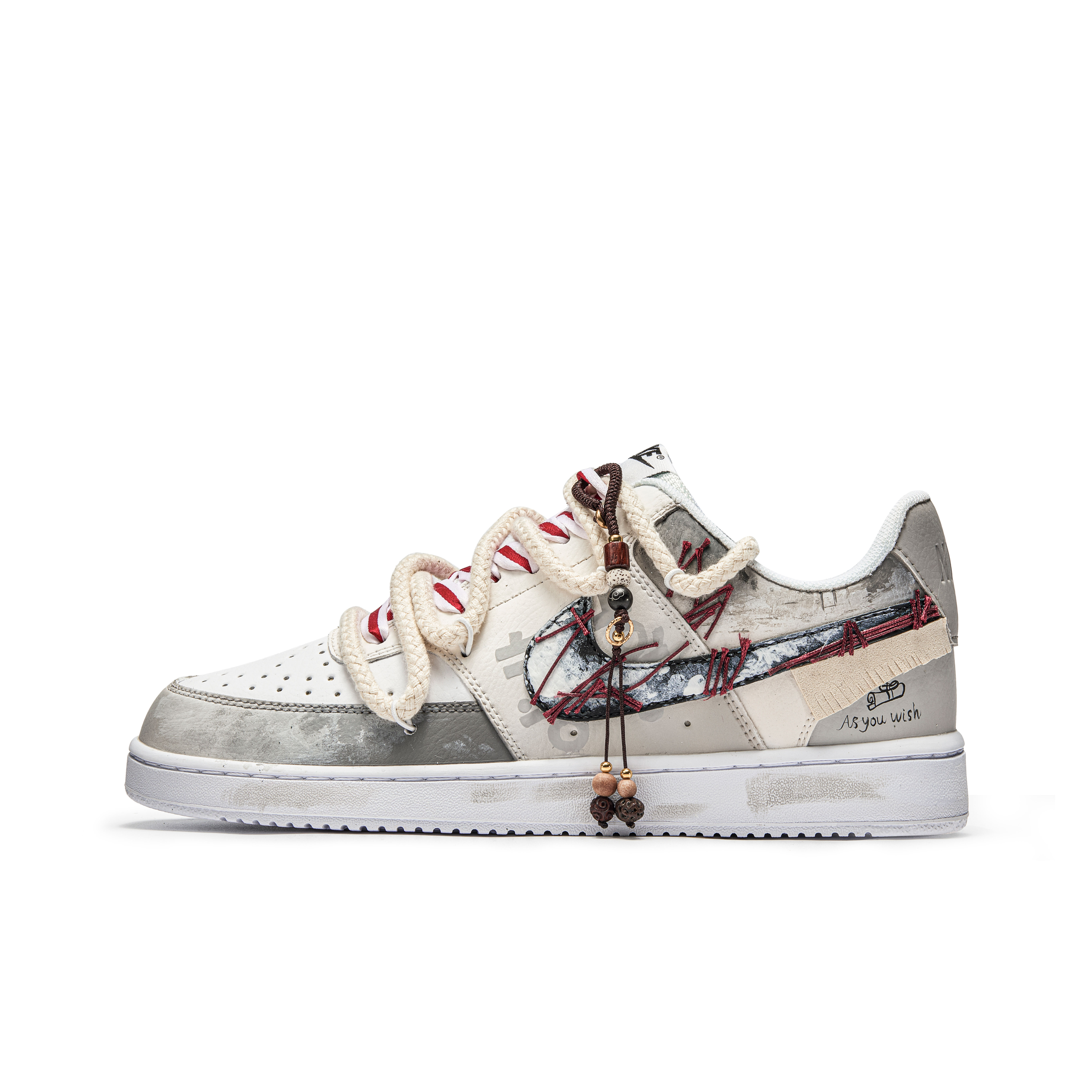 

Nike Кроссовки для скейтбординга Court Vision 1, мужские, низкие, серебристо-белые