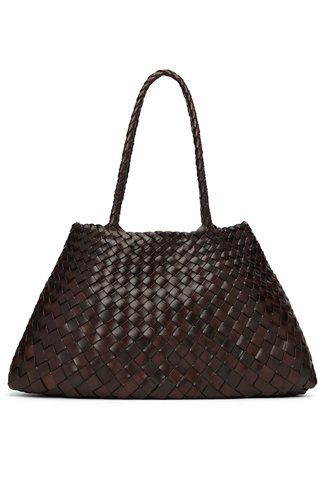 

Dragon Diffusion Большая коричневая сумка-тоут Santa Croce