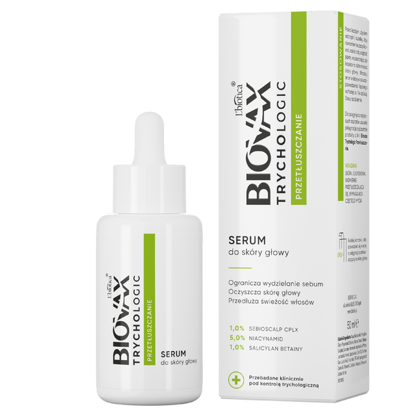 

Сыворотка против жирности кожи головы, 50 мл L'Biotica Biovax Trychologic