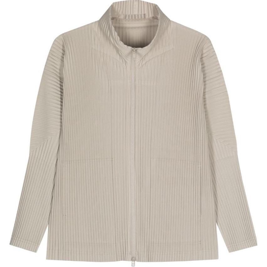 

Homme Plissé Issey Miyake Складчатая куртка на молнии, Light Beige