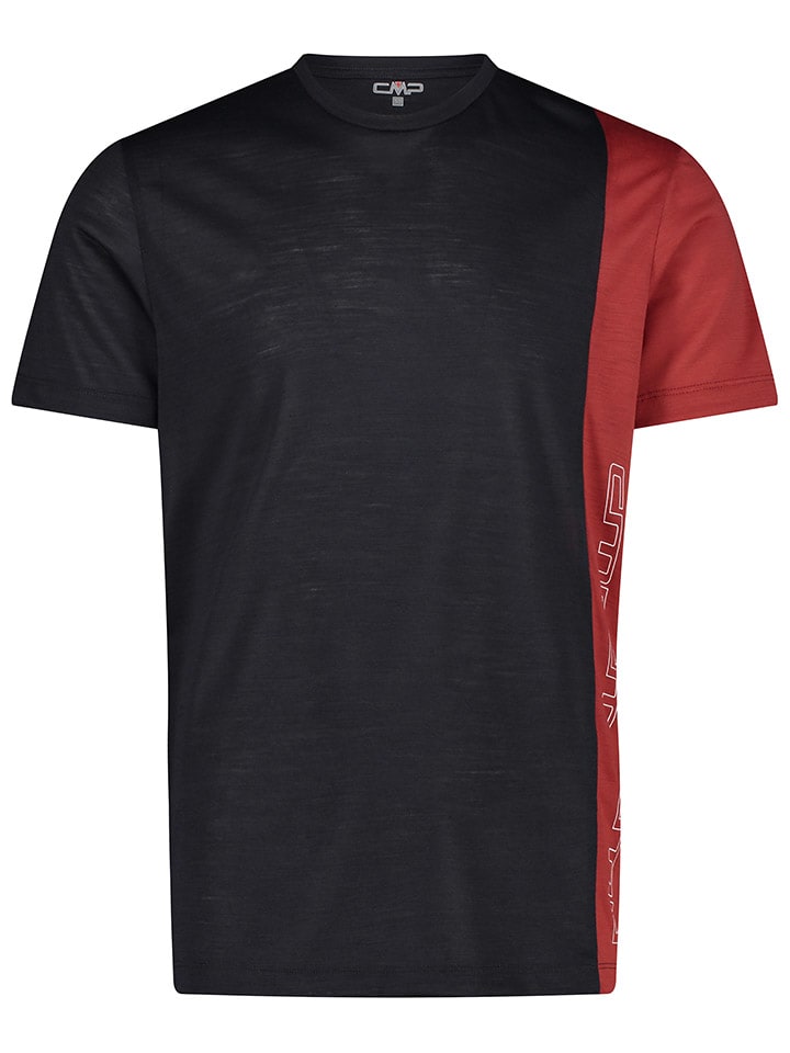 

Cmp Спортивная футболка черно-красного цвета, Черный, Cmp Спортивная футболка черно-красного цвета