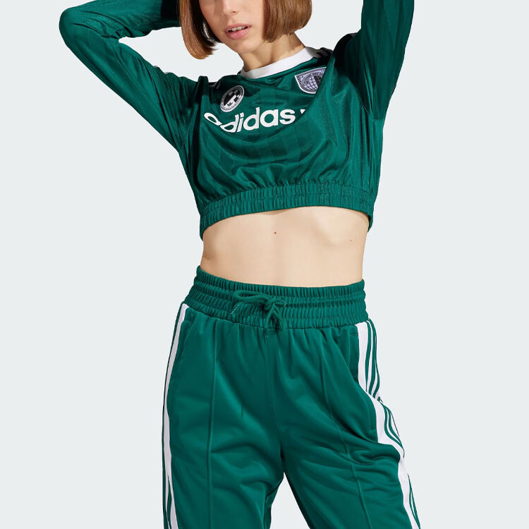 Футболка женская лесная зеленая Adidas Originals — фото 2