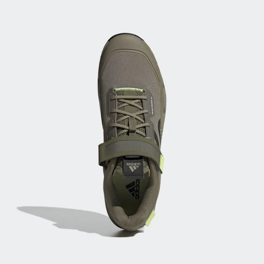 Мужские горные велосипедные туфли Adidas Five Ten Trailcross с креплением Clip-in, зеленый — фото 2