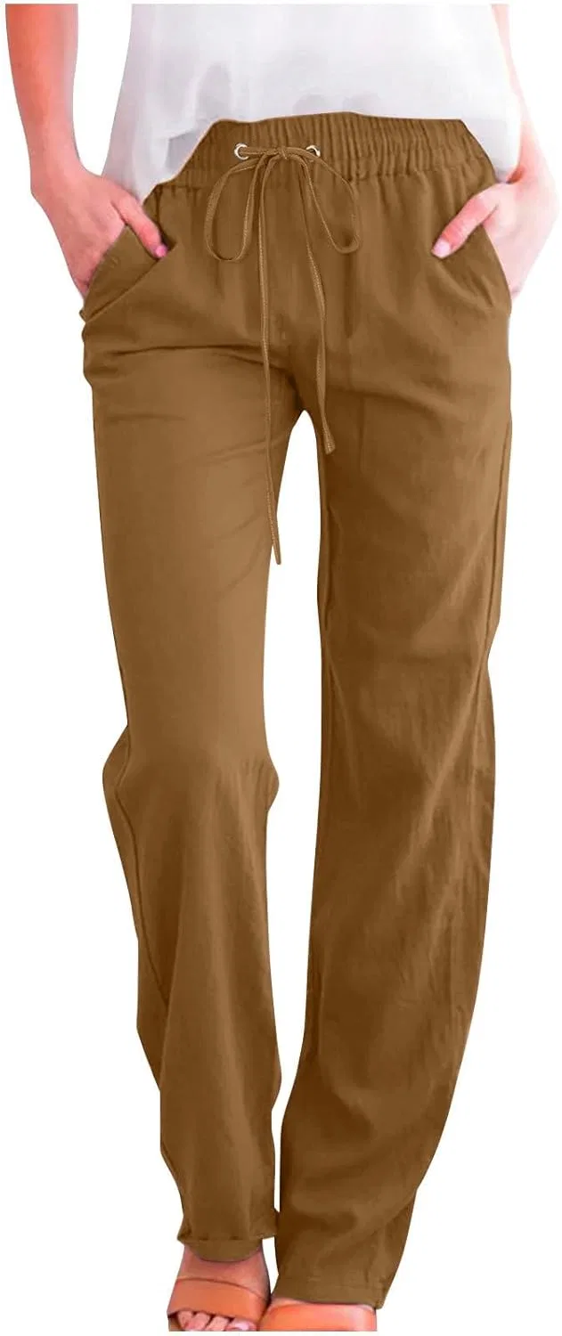 Штаны для йоги, широкие, Khaki