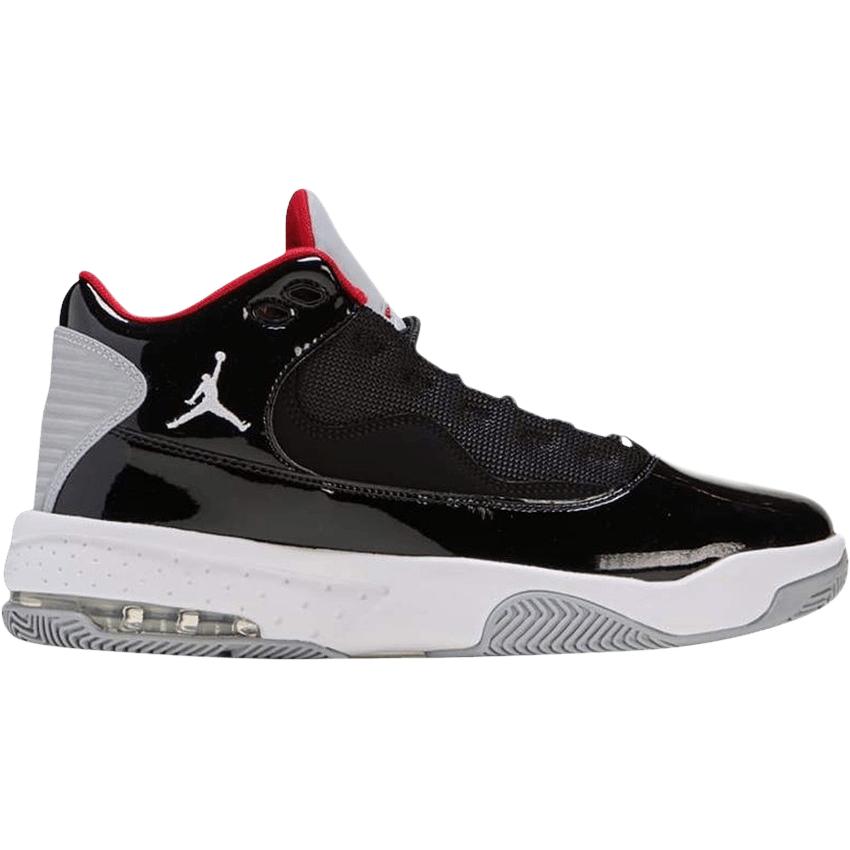 Jordan Max Aura 2 нескользящие устойчивые к истиранию кроссовки для баскетбола Mid top черные детские — фото 3