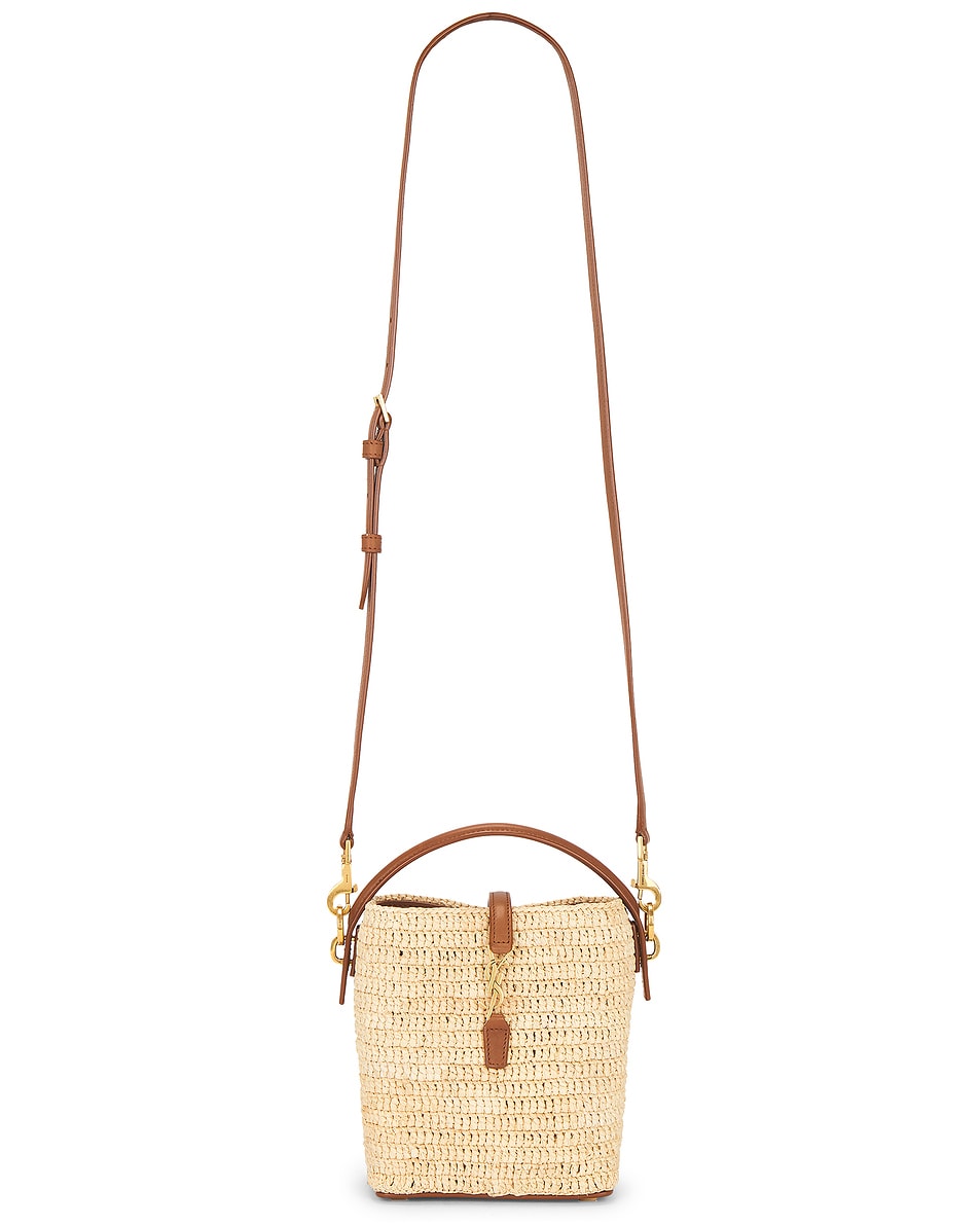 

Мини Le 37 Сумка-ведро Saint Laurent, Natural & Brick