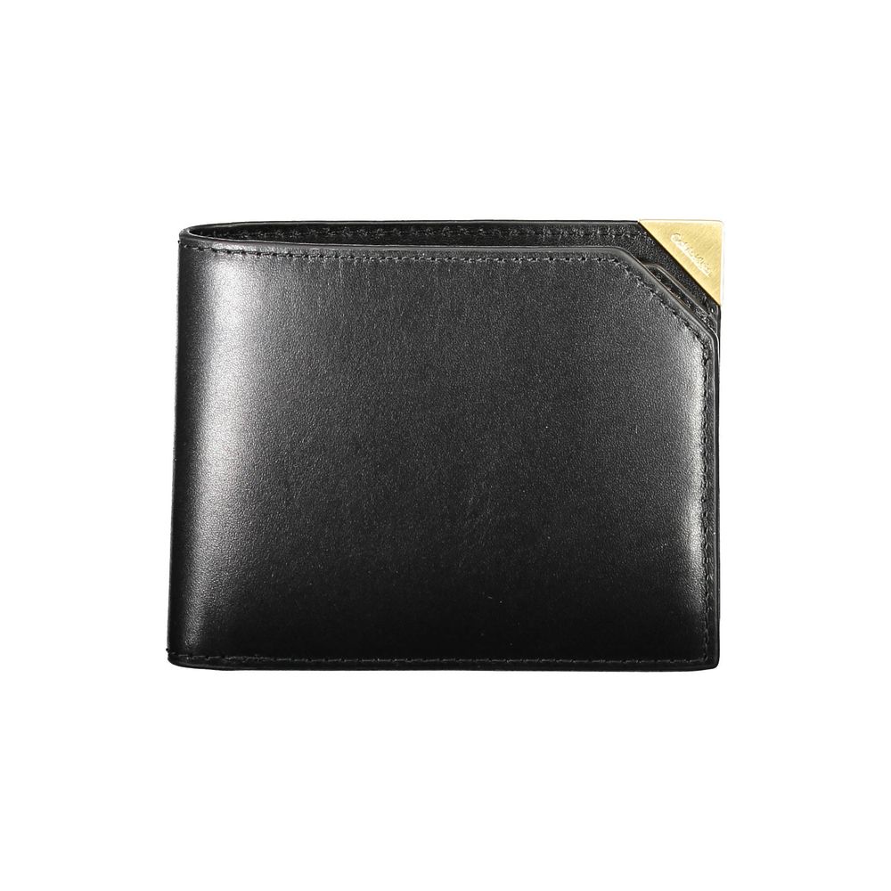 

Черный кожаный кошелек Calvin Klein, Black