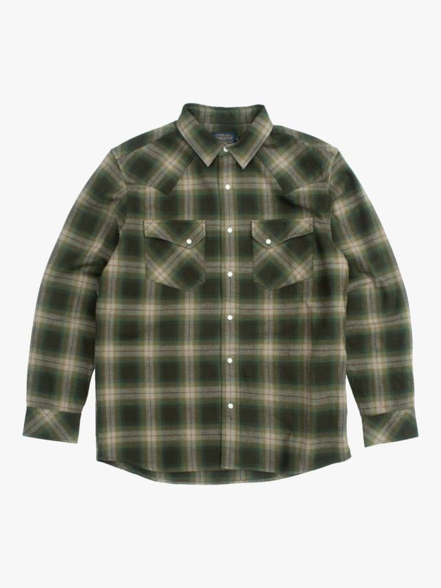 

Рубашка Wyatt из хлопка в клетку Pendleton, Olive Multi Plaid