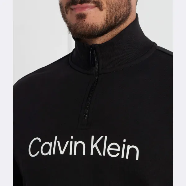 Толстовка комфортного кроя с молнией в четверть и логотипом Hero Calvin Klein, черный — фото 4
