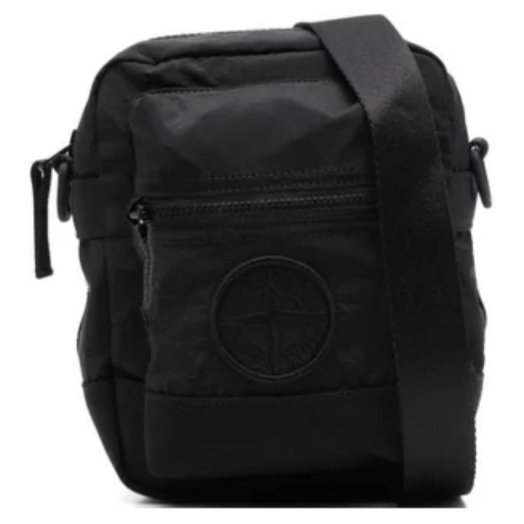 

STONE ISLAND Нейлоновая мужская сумка через плечо черная