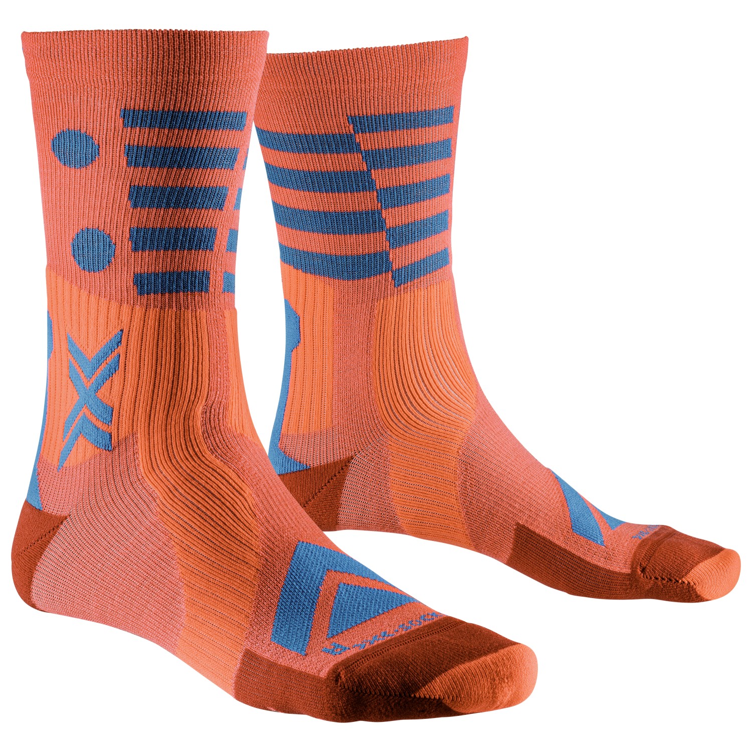 

Велосипедные носки X-Socks Gravel Perform Merino Crew, цвет Sunset/Twyce Blue