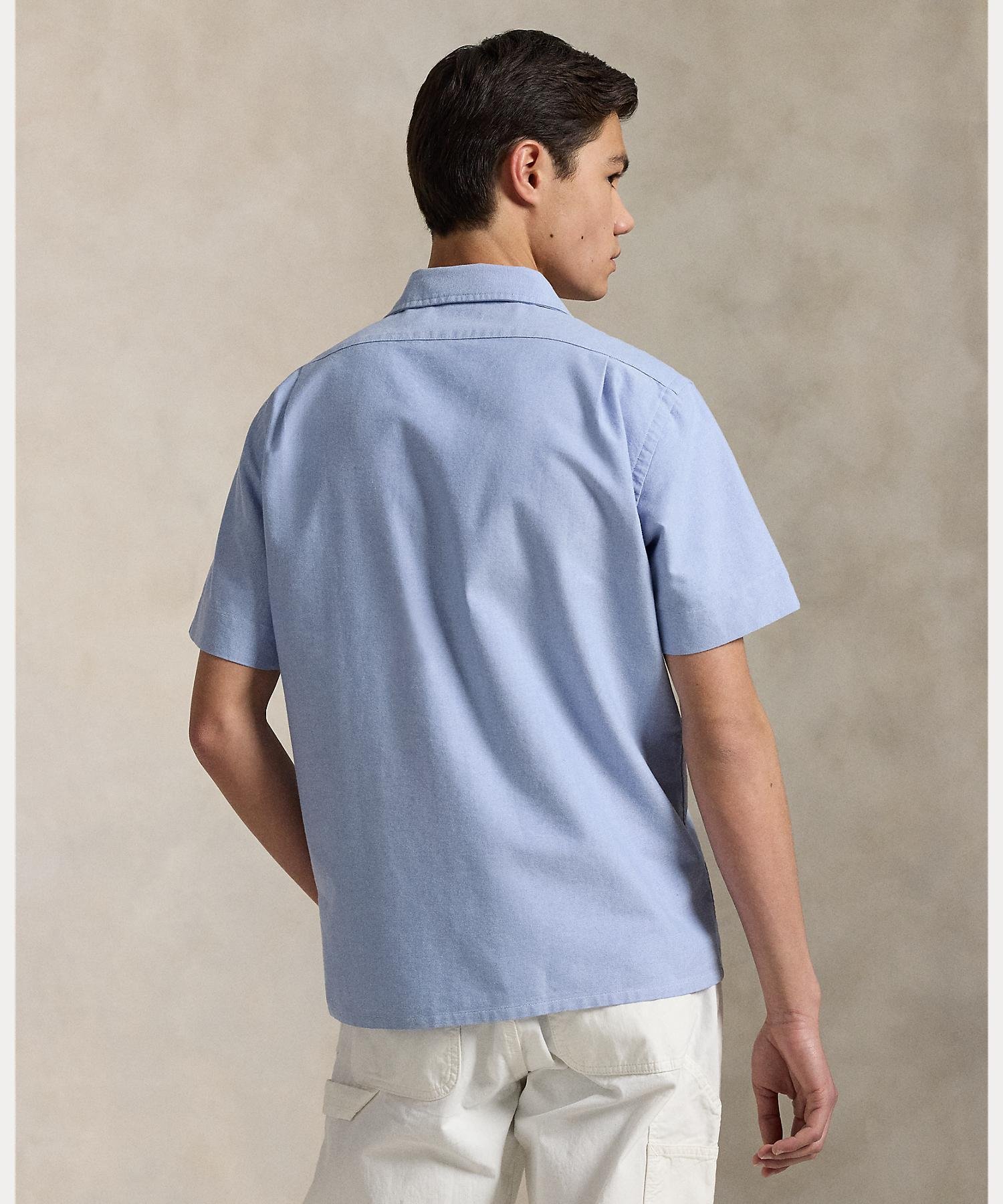 Классическая рубашка в стиле Оксфорд для походов Polo Ralph Lauren, 400 Blue — фото 4