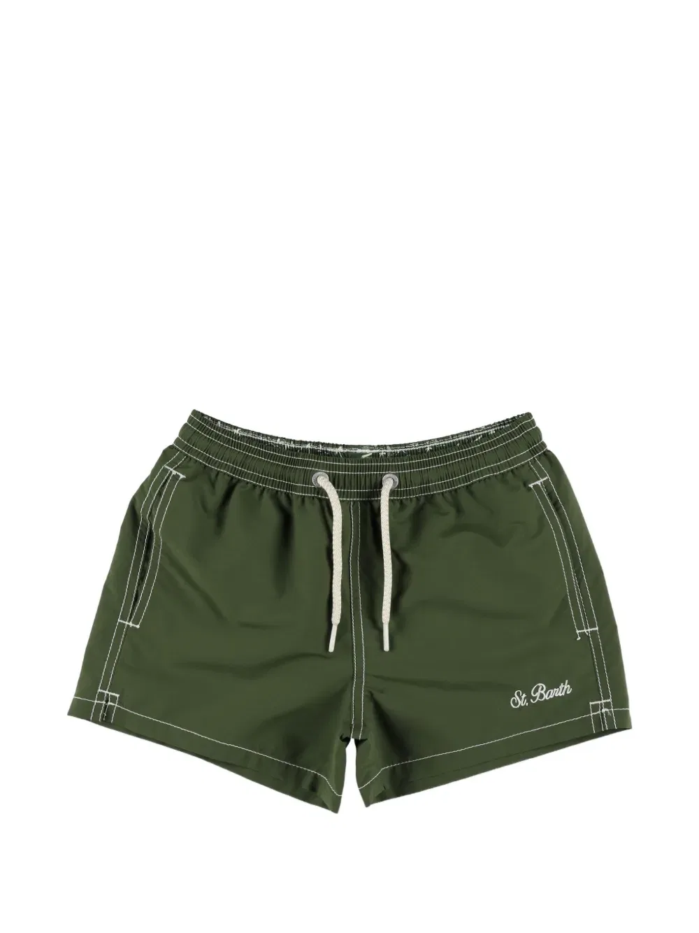 Пляжные шорты на завязках Mc2 Saint Barth Kids, зеленый
