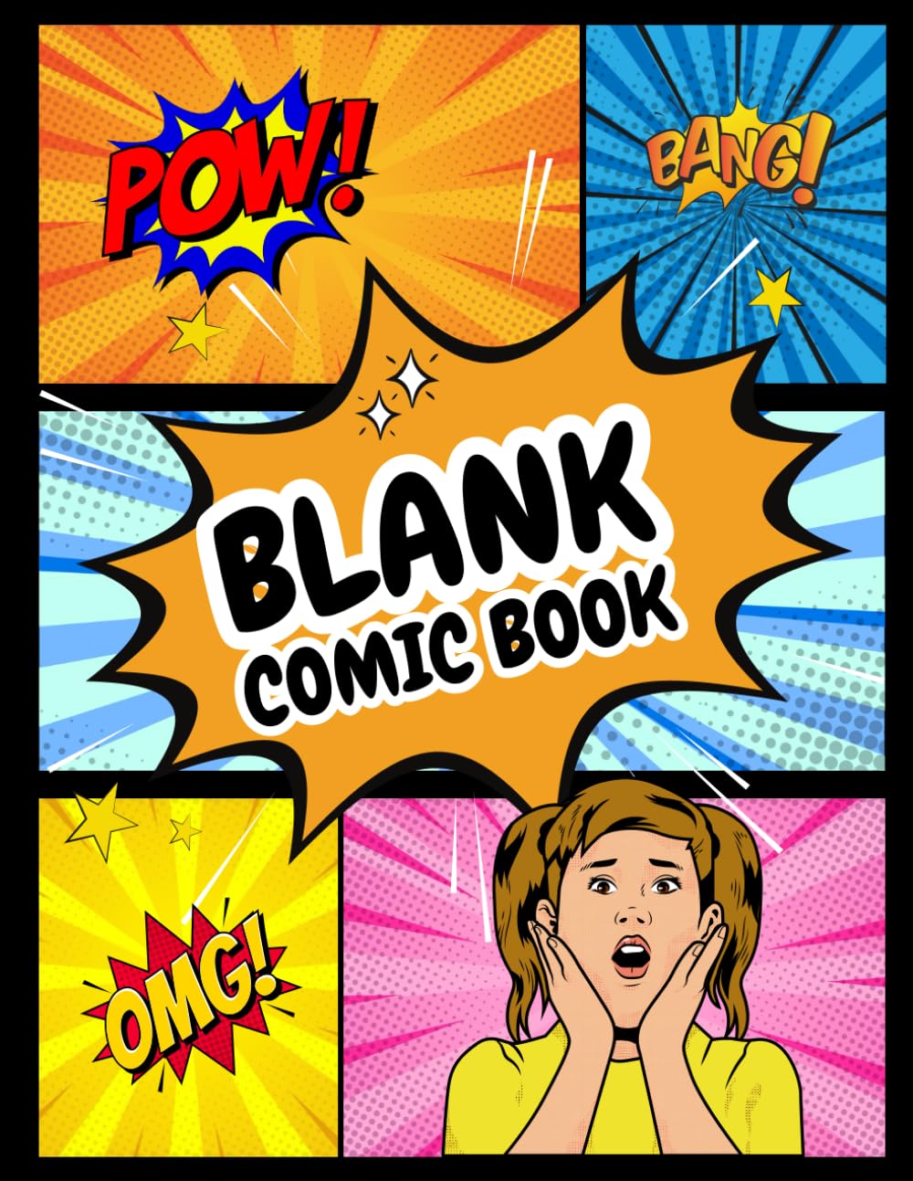 

Blank Comic Book: Create Your Own Comics with Variety Templates for Kids, Teens, and Adults - 112 Pages of Comic Panel Fun