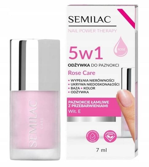 

Кондиционер для ногтей 5 в 1 Nail Power Therapy, уход за розой Semilac