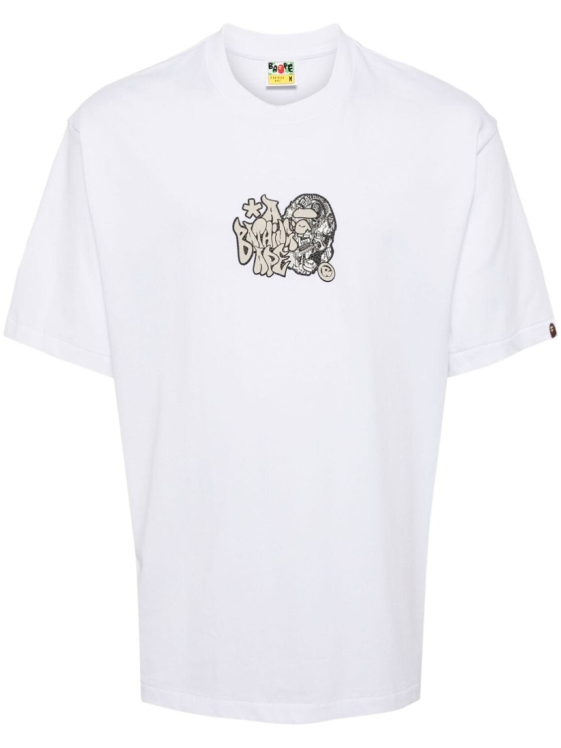 

Хлопковая футболка с логотипом A BATHING APE, белый