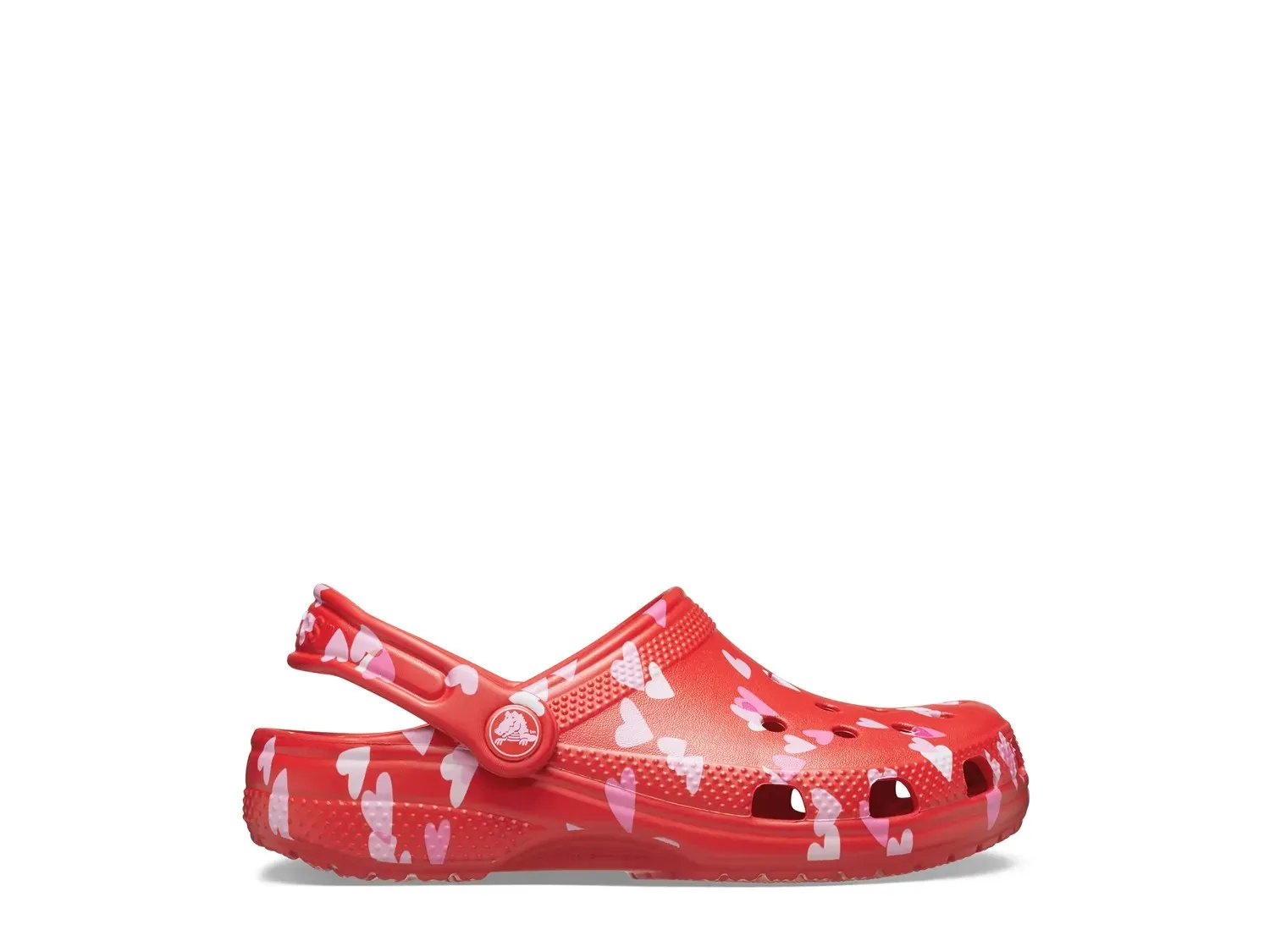 Классические сабо Crocs ко Дню святого Валентина — детские, красные — фото 4
