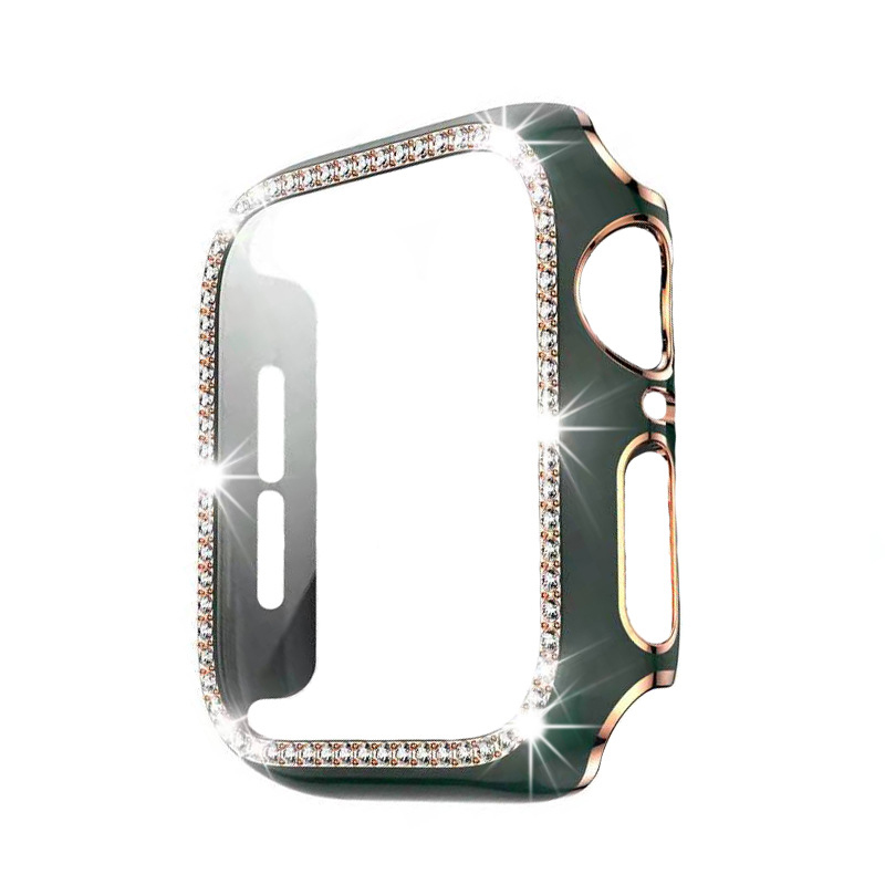 

CHENSONG Часы Protective Case Apple PC Plastic Case Material Apple Watch9/iwatch8/SE/6/5/4, Protective case with gold edges - green gold