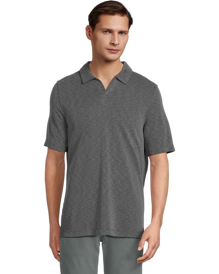 

Поло Johnston & Murphy Vintage Slub V-Neck Polo, угольный