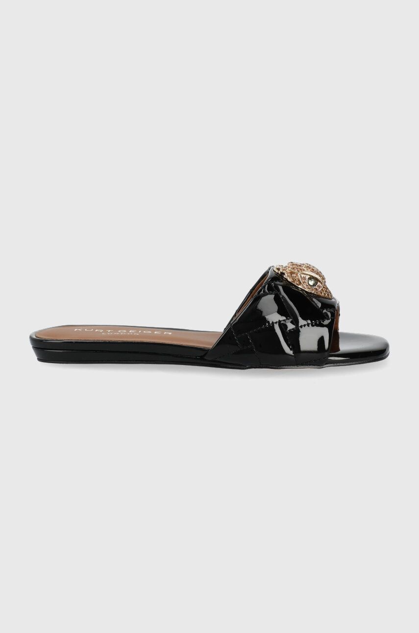 Кожаные шлепанцы Kensington Flat Kurt Geiger London, черный