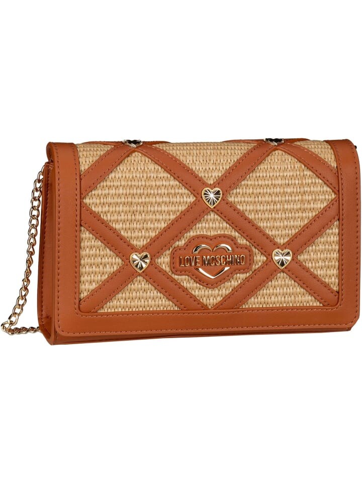 

Наплечная сумка Love Moschino, цвет natural raffia